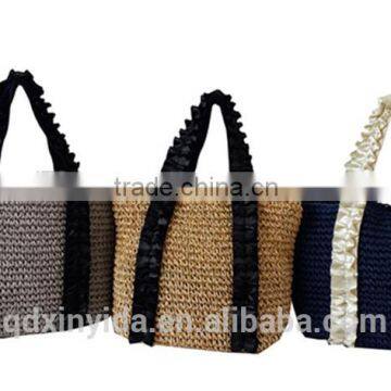 XINYIDA 2016 Fashion Paper Straw Weaving Tote Beach Bag