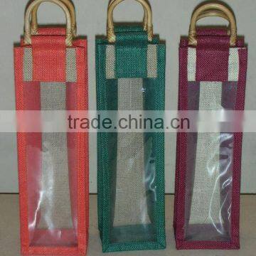 Jute wine bottle bag