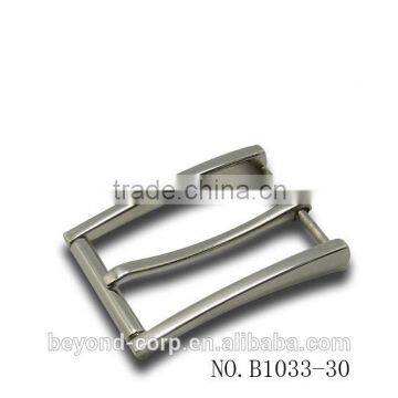 Narrow type Sir's 30mm silver electroplating simple pin buckle with fake roller