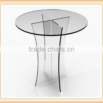 Aacrylic glass small round meeting table