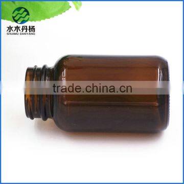 300ml Wide Mouth Amber Medicine Glass Bottle With White Plastic Lid photo-2