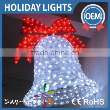 Festive Lights Led 3D Motif Light Red Bell Christmas Light Motif