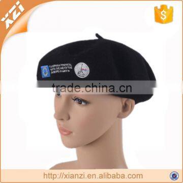 Girls Cute Cartoon Hat Lolita Cartoon Woolen Blended Lovely Painter Beret Hat photo-3
