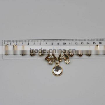 Fashion Selling Drop Metal Fancy Crystal Stone Chain Necklace for Dresses