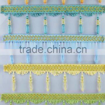 lamp beaded fringe trims,beaded fringe trimmings for curtain