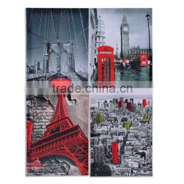 Popular decoration painting canvas 4 pieces set