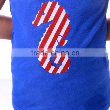 Kids T-shirt Wholesale Boutique Kaiya Custom Organic Cotton Tank Top Print photo-5