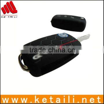 Black silicone rubber car key protective cover for sale