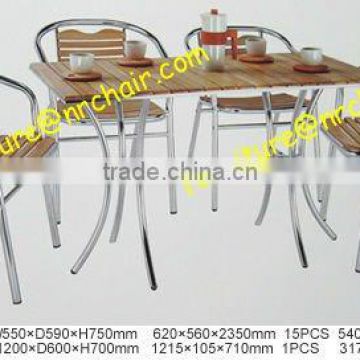 aluminium table and chair