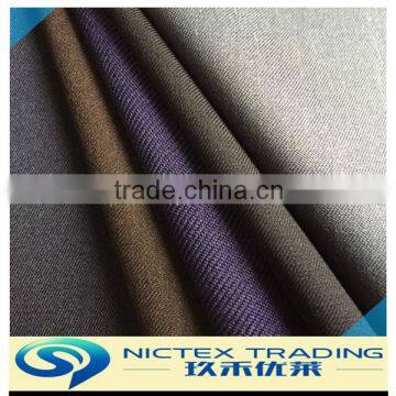 worsted polyester wool serge fabric for men suiting