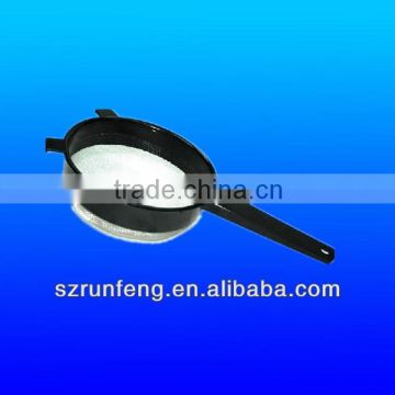 Round plastic mesh sieve