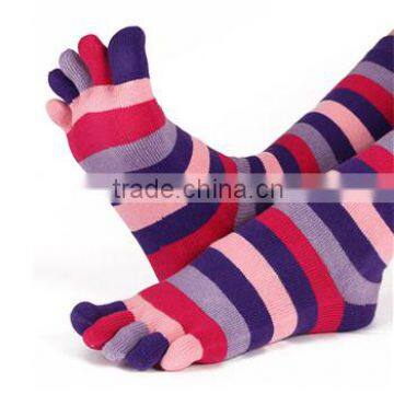 cotton custom half tube five open 5 pink toe candy socks