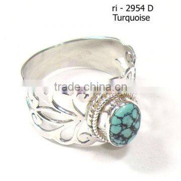 Silver Rings Fashionable Jewelry Wholesale Indian Jewelry Semi Precious Stone