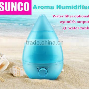 3 liter water humidifiers with LED colorful light/ portable air humidifier industrial