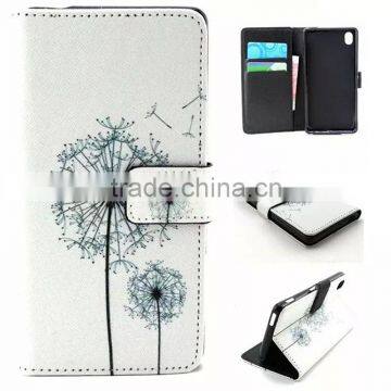 Mobile Phone Color Printing Wallet PU Leather Case Cover For Sony Xperia M4 Aqua