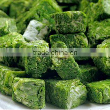 Chinese Healthy Snack Frozen Dried FD Dried Vegetables-FD Spinach Block