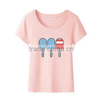 Manufacturer China Custom Women's Clothing Cotton Loose Bluk t- Shirt Printer for Sale photo-2