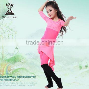 Wuchieal Milk Silk Girls Belly Dance Costume for Kids