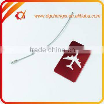 2016 Fashion Metal Luggage Tag with Airplane Shape