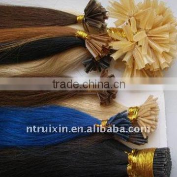 pre-boned extension/nail-tip human hair/hair products/hair extension