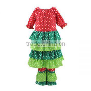 High quality ruffle christmas boutique outfits persnickety remake sets christmas polka dots ruffle sets christmas