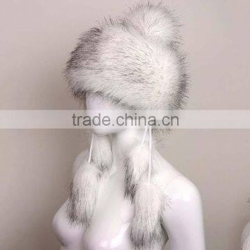 Custom 2015 new style silver pom pom fur hats women