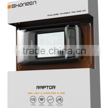 Rainproof USB Rechargeable Bicycle Light Set With LCD Backlight Combines Bike Odometer photo-6