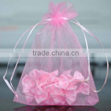 Organza drawstring bag used in gift packaging