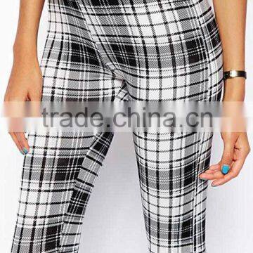Tartan Check Print Women Leggin Pant