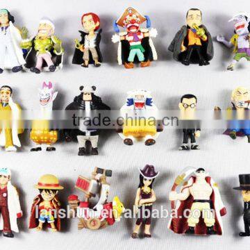 18pcs Lot One Piece POP Ace/Luffy/Ship/Buggy/Nami Collectible 5cm/2" Figure Loose