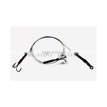 chain treble hooks wire Trace,wire leader with 2 hooks,wire leader rig