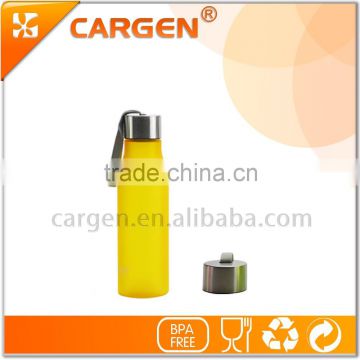 Stable strap 550ml frosted plastic drink bottle