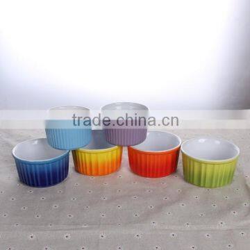 Colored ceramic round ramekin bowl Factory directly sale