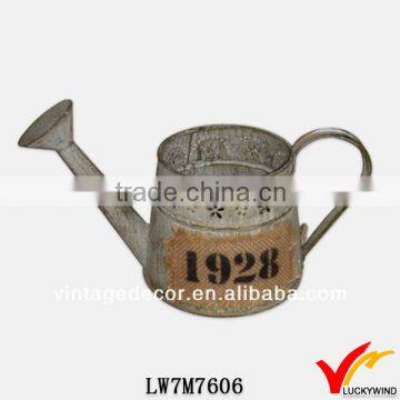 Handmade gardening 2013 watering can metal flower planter for home decor