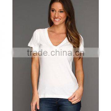 Cheap blouse v neck women t shirt china import