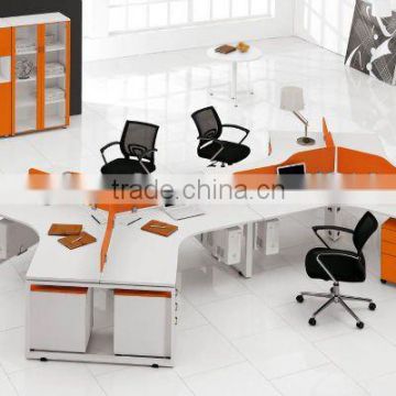 Modern and unique six seats office desk/office partition