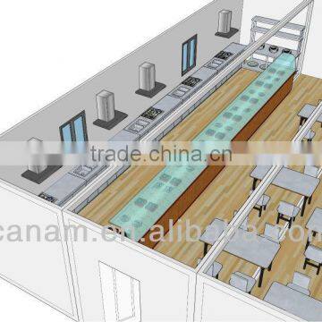 flat pack container house price to be restaurant