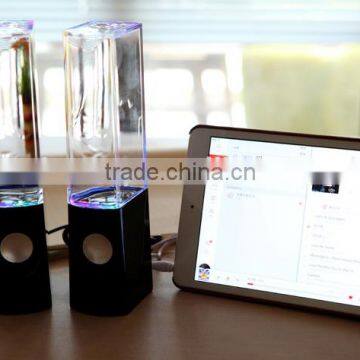 cheaper water spray led water dance speaker connected with phone and PC