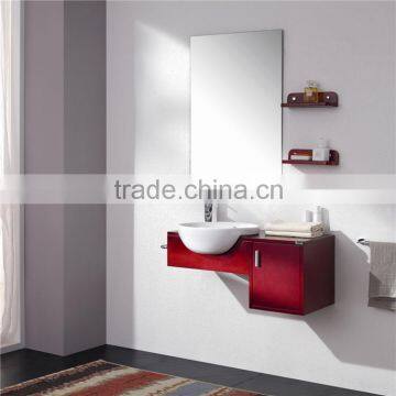 Solid wood hanging new bath vanity graceful modern popular bathroom vanity cabinet