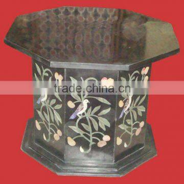 Stone Inlaid Table Base