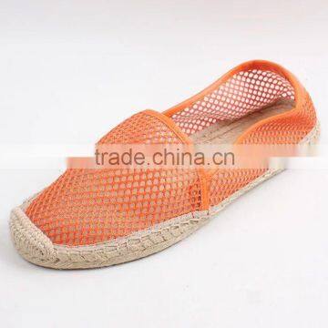 Latest Design Belly Shoes Factory Espadrilles Fashion Mesh Material Jute Sole Espadrille photo-6