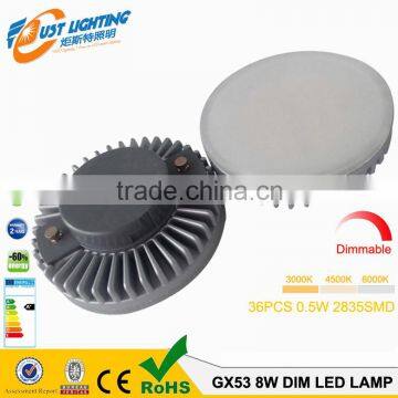 Under Cabinet Lights 7W8W9W Dimmable LED GX53 Epistar GX53 Birne Echtglasfront 36 LED GX53 Sparlampe