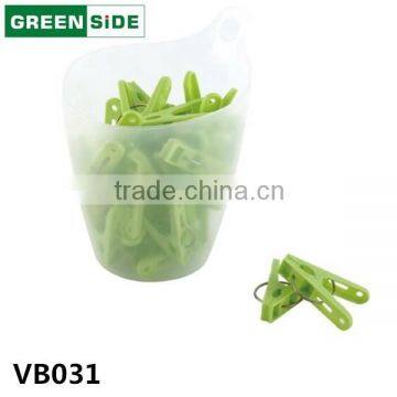 VB031 New Style Plastic Clothes Peg Hanger Available Flexible Clips for Clothing
