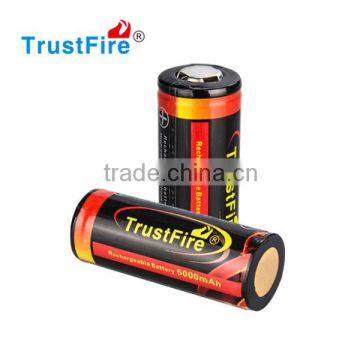 Trustfire Portable 26650 5000mah 3.7V Li-ion Rechargeable Cell Batteries With Nipple Top(1pcs) photo-5