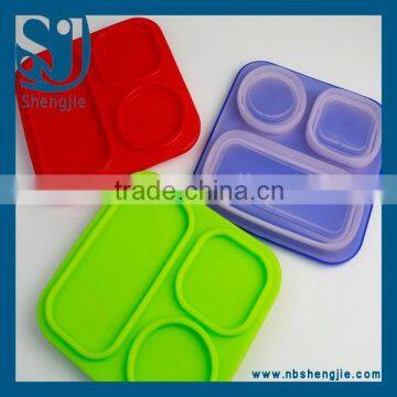 Trade Assurance FDA,LFGB Silicone Lunch box,colorful foldable storage box,Sedex Audit factory