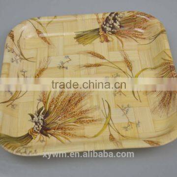 Woven Bamboo Home Basics Serving Tray With Different Decorative photo-3