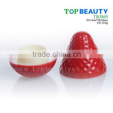 TB3805-1 10g Empty Plastic Fruit Shape Strawberry Lip Balm