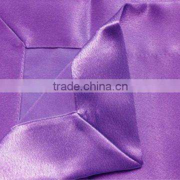 Polyester shining matte satin overlay wedding banquet table cloth