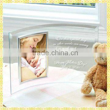 Personalized Curved Glass Photo Frames 4x6 For Wedding Give Away Gifts