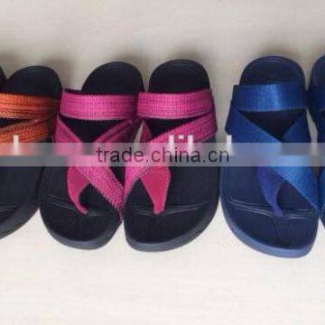 wholesales latest design women wedge sandal flipflops